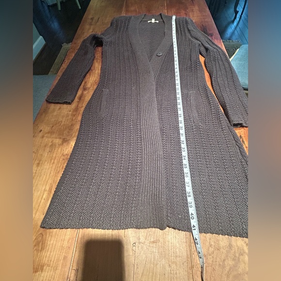 CAbi Gray Long Knit Cardigan/Coat - Picture 7 of 8